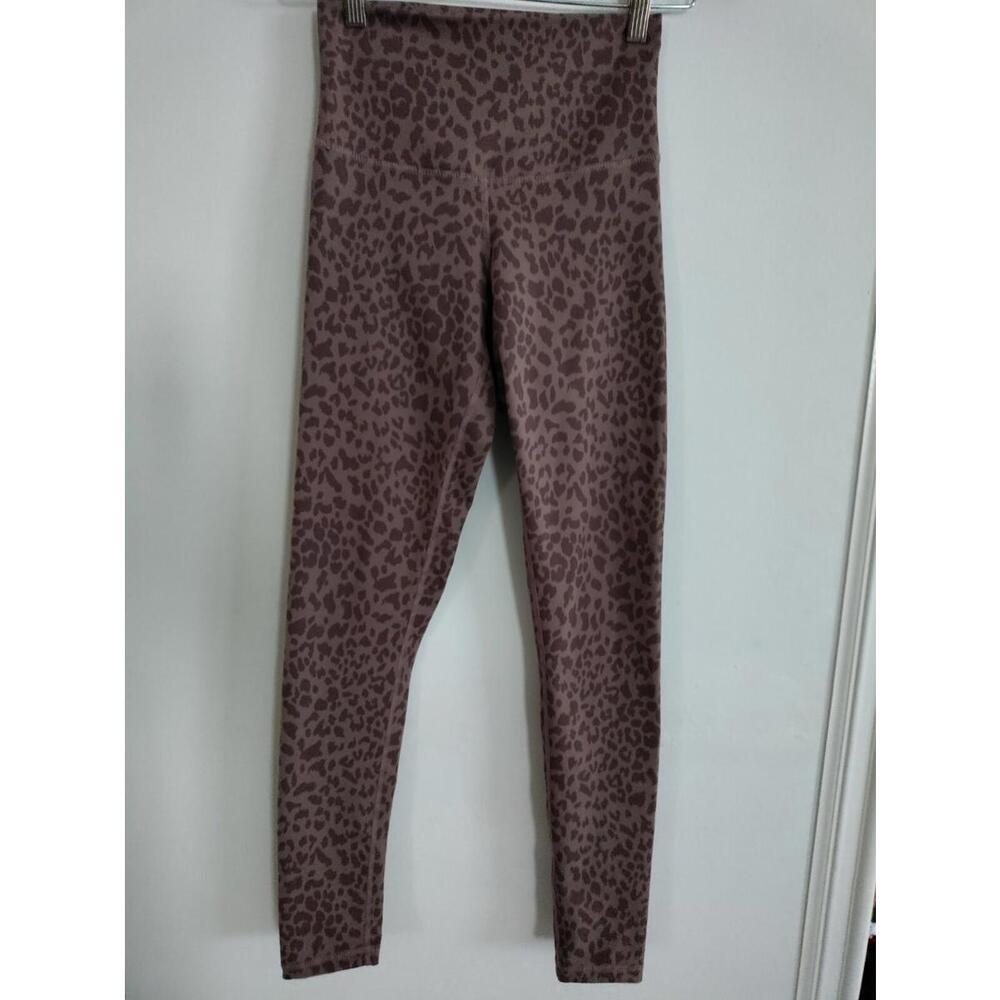 DYI Printed Signature Tight Taupe Leopard Yoga High Rise  Small